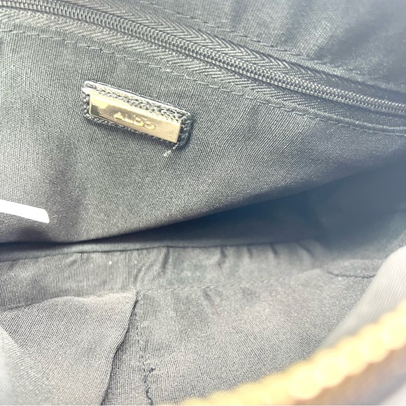 ALDO Elegant Black Crossbody Bag with Gold Accents - Picture 7 of 11